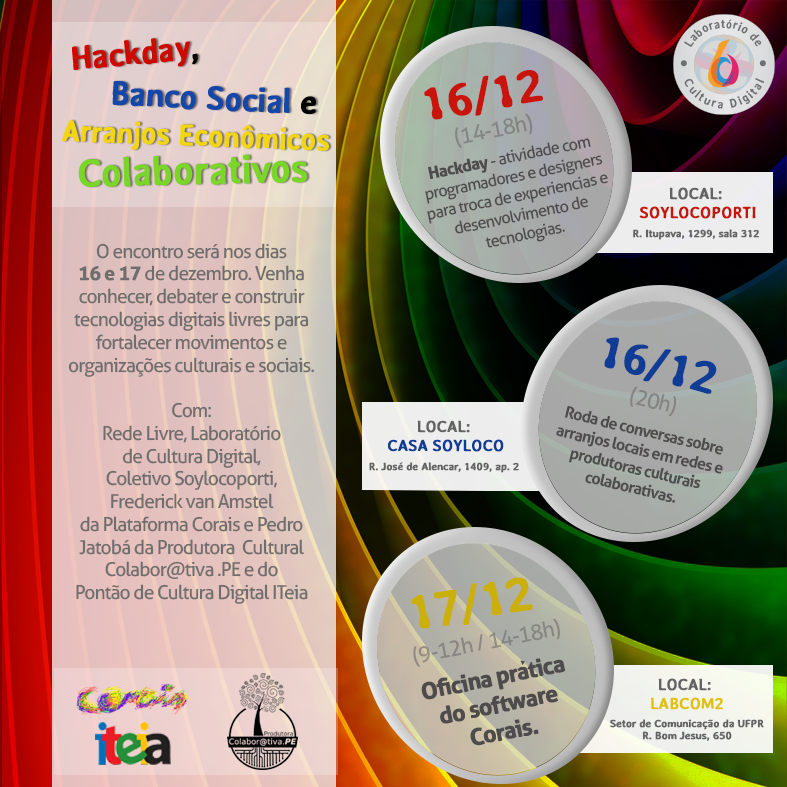 Lab promove evento Hackday, banco social e arranjos econômicos colaborativos